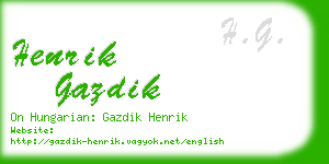 henrik gazdik business card